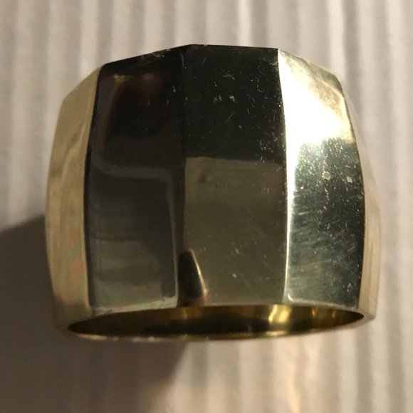 12-pc napkin rings - Gold barrel polished brass - Picture 3 of 6